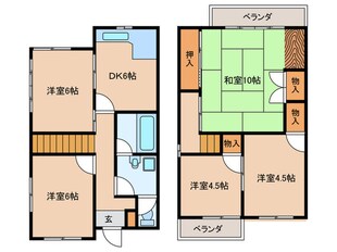 守口市東町貸家の物件間取画像